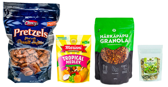 Cereals, snacks and dried fruits & nuts