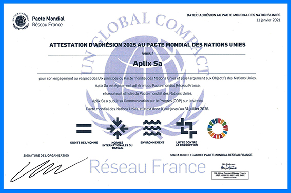 APLIX HOOK AND LOOP GLOBAL COMPACT MEMBER
