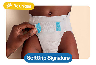 Innovative closures for baby diapers SoftGrip Signature APLIX